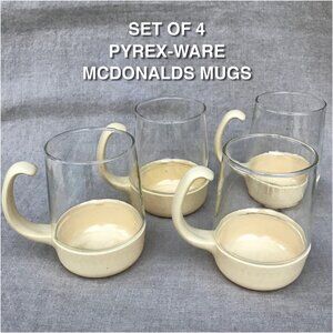 Pyrex Ware by Corning McDonalds Mugs -Set of 4